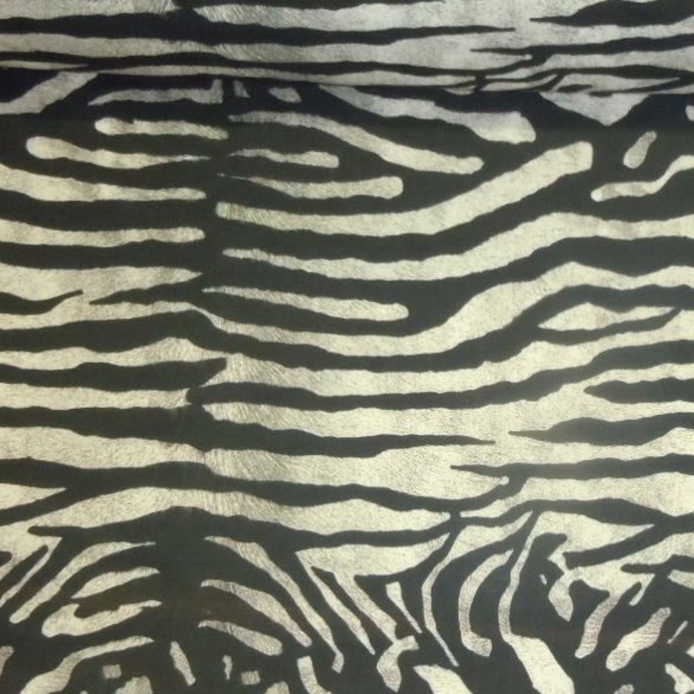 Natural Fiber Tiger Skin Black Cotton Fabric
